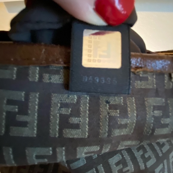 Fendi GUC Zucca Canvas Shoulder/Crossbody Bag w/Leather Trim - Picture 10 of 13